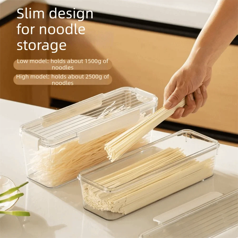 Airtight Pasta Storage Container – Stackable Clear Plastic Box