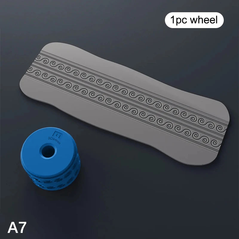 Clay Stamp Roller | Geometric Flower Texture Wheel for DIY Clay Art
