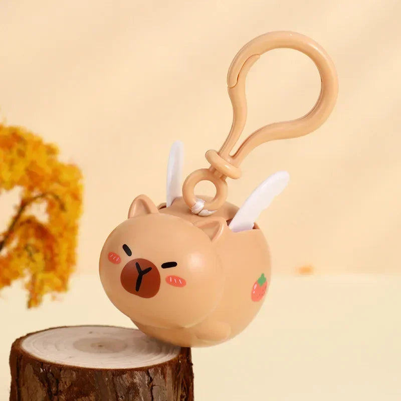 Capybara Pull String Flying Keychain Bag Charm Toy | 1–20 PCS