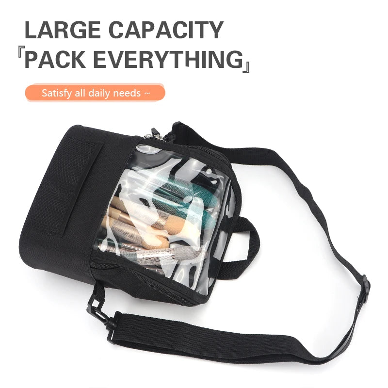 PVC Transparent Makeup Bag Large Capacity Waterproof Travel Toolbag Portable Barber Beauty Cosmetics Tools Storage Case Supplies Peaceful Pleasures Health and Wellness