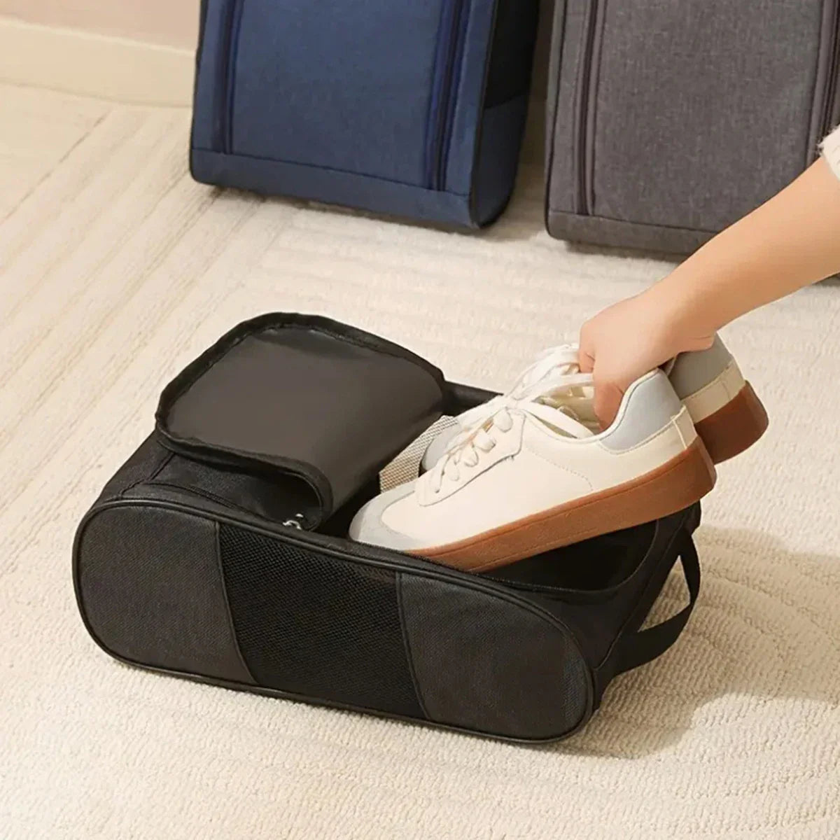 Portable Golf Shoe Bag – Breathable Oxford Cloth Carrier