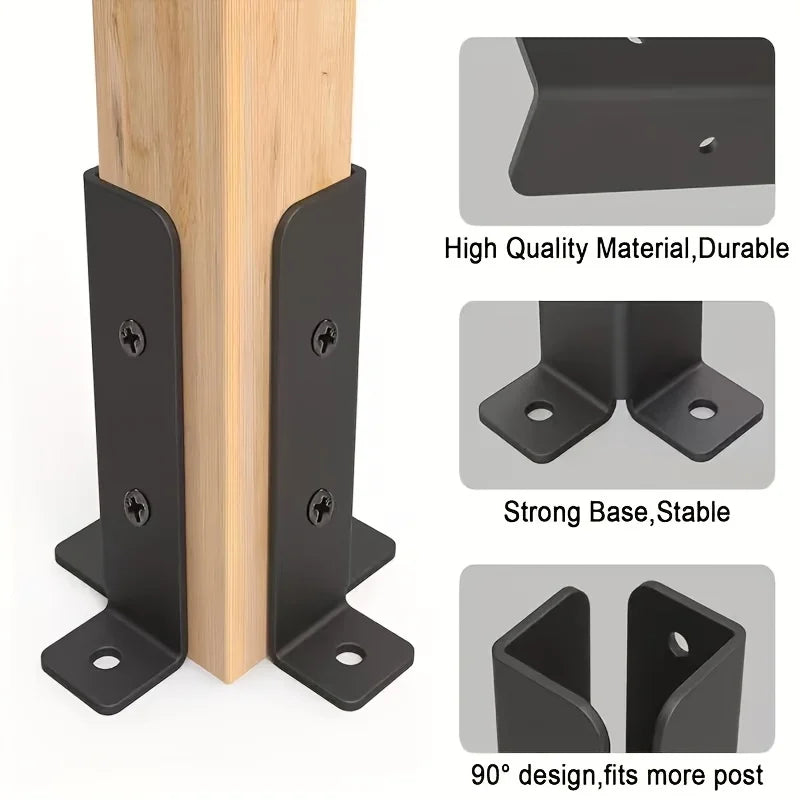 Adjustable Deck Post Anchor Bracke Heavy-duty Metal Support Wood