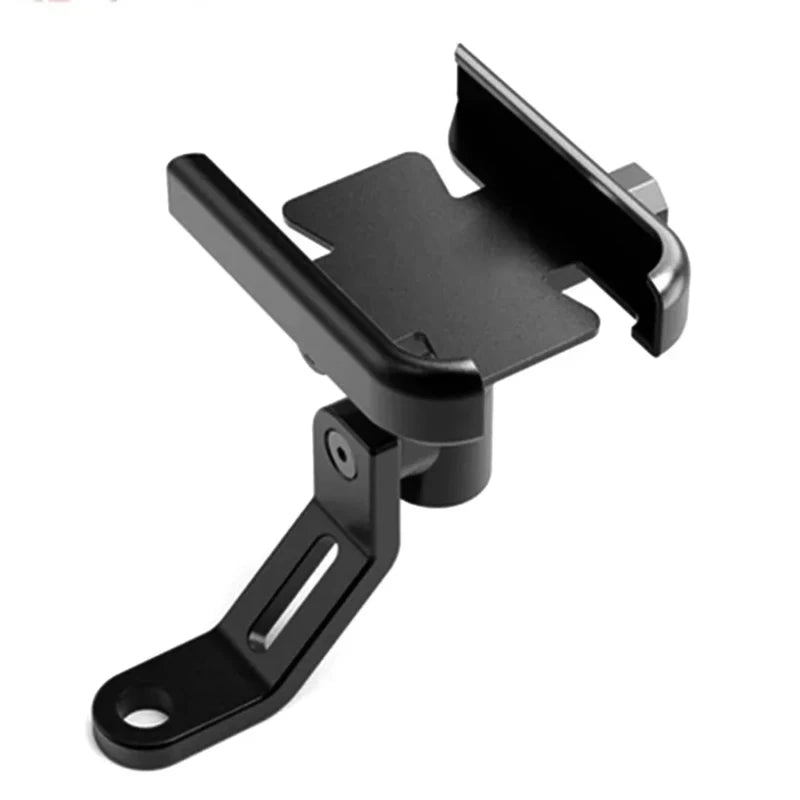 Aluminum Alloy Bike Phone Mount 360° Rotation Anti Shake Handlebar Phone Holder for Motorcycle Electric Bike and Bicycle Peaceful Pleasures Health and Wellness Mirror Holder Black