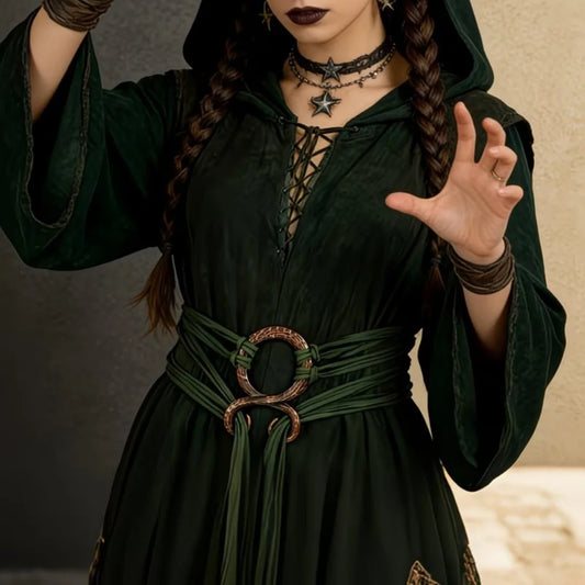 Medieval Long Knot Ring Belt Women Nordic Witch Viking Revival Peaceful Pleasures Health and Wellness