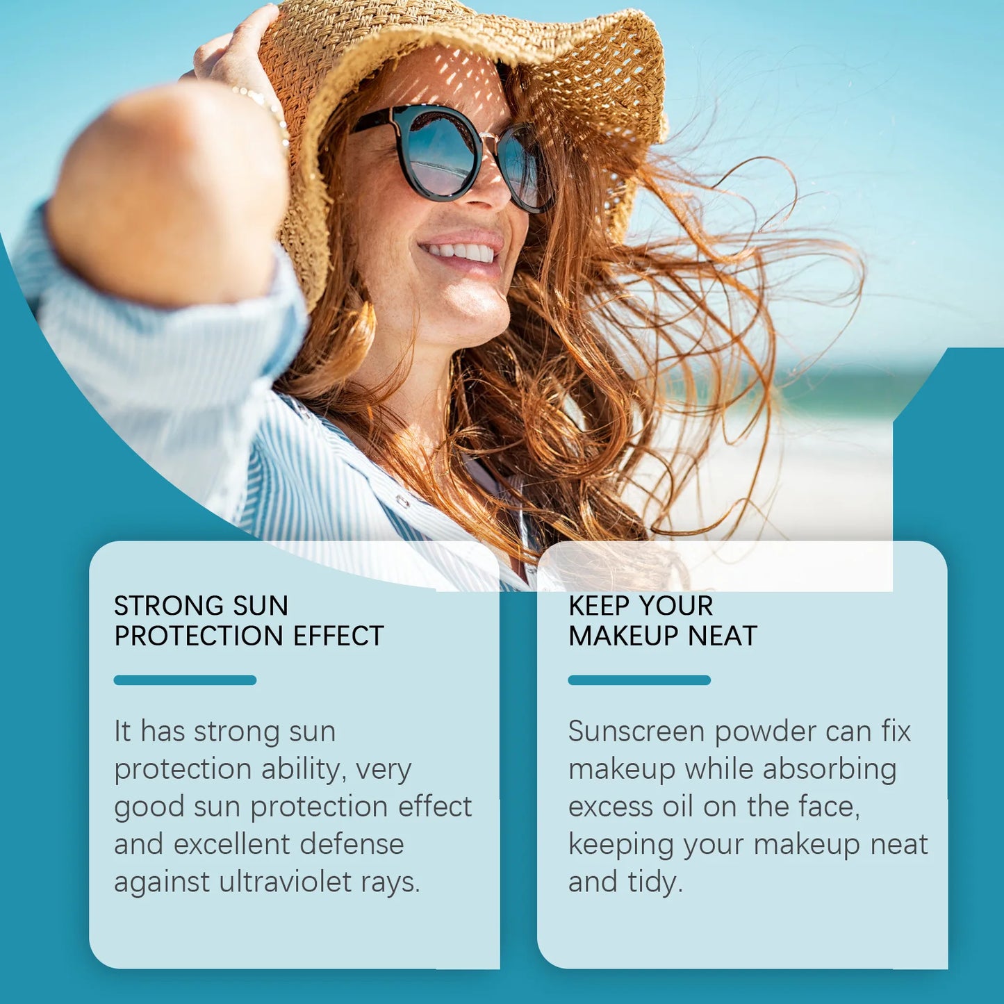 SPF50 Sunscreen Loose Powder Covering Pore Oil Control Translucent Matte Sunblock Waterproof Full Coverage Makeup Setting Powder Peaceful Pleasures Health and Wellness