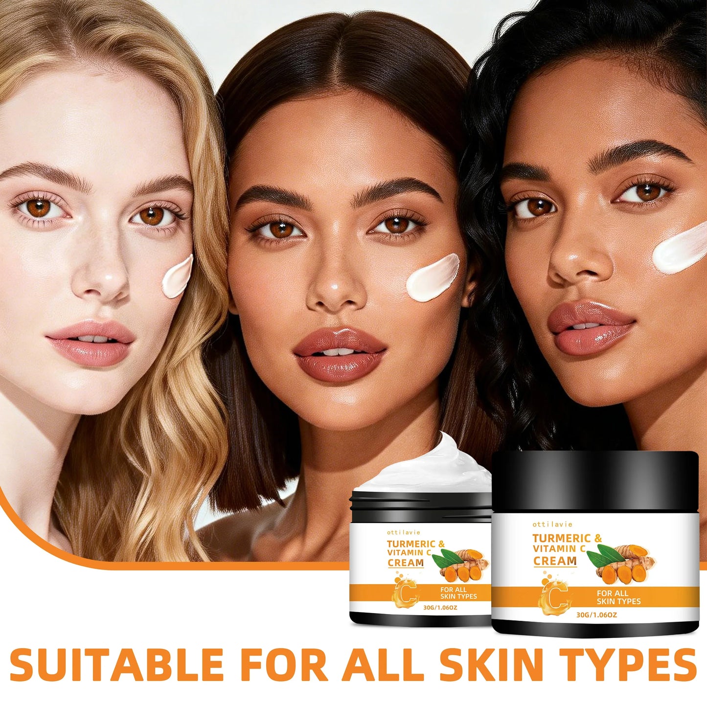 Turmeric & Vitamin C Cream 2pc Set – Hydrating, All Skin Types
