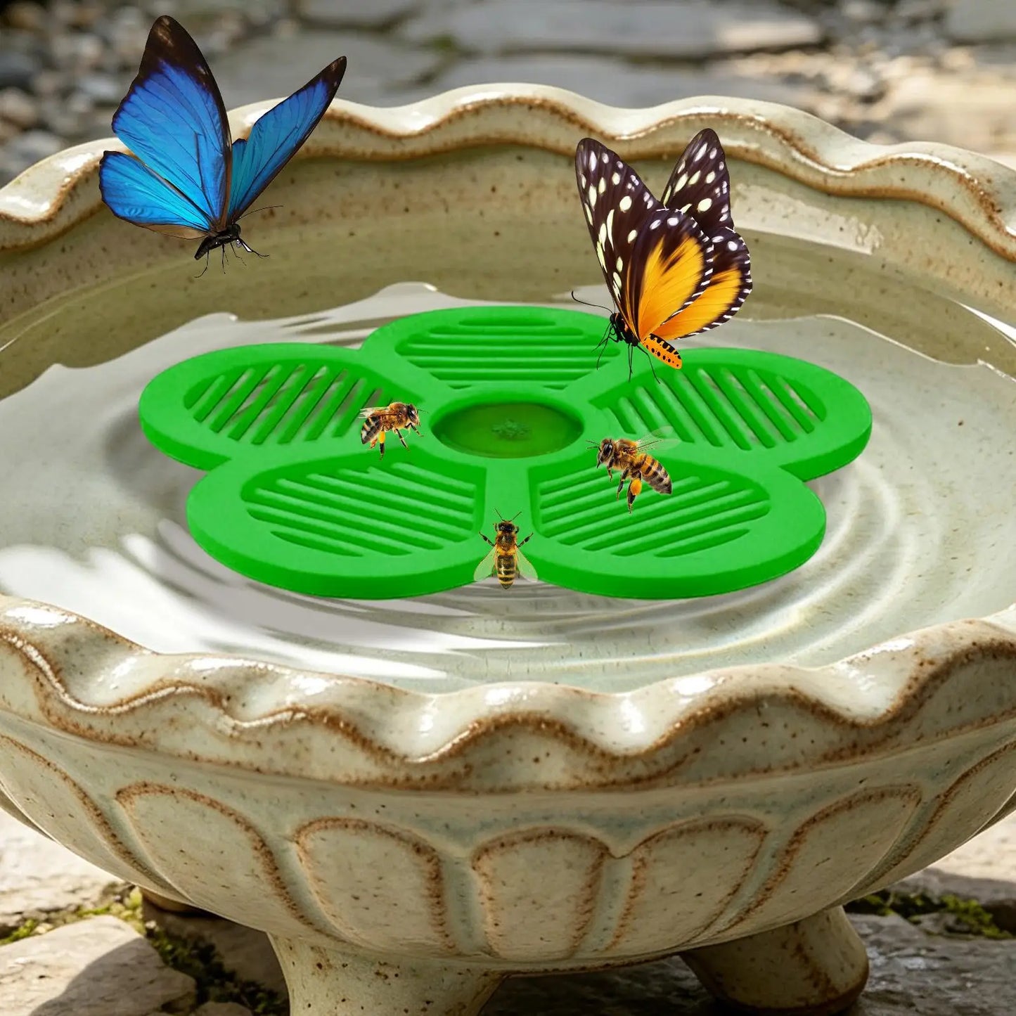Floating Bee Island Waterer – Pollinator Drinking Tray