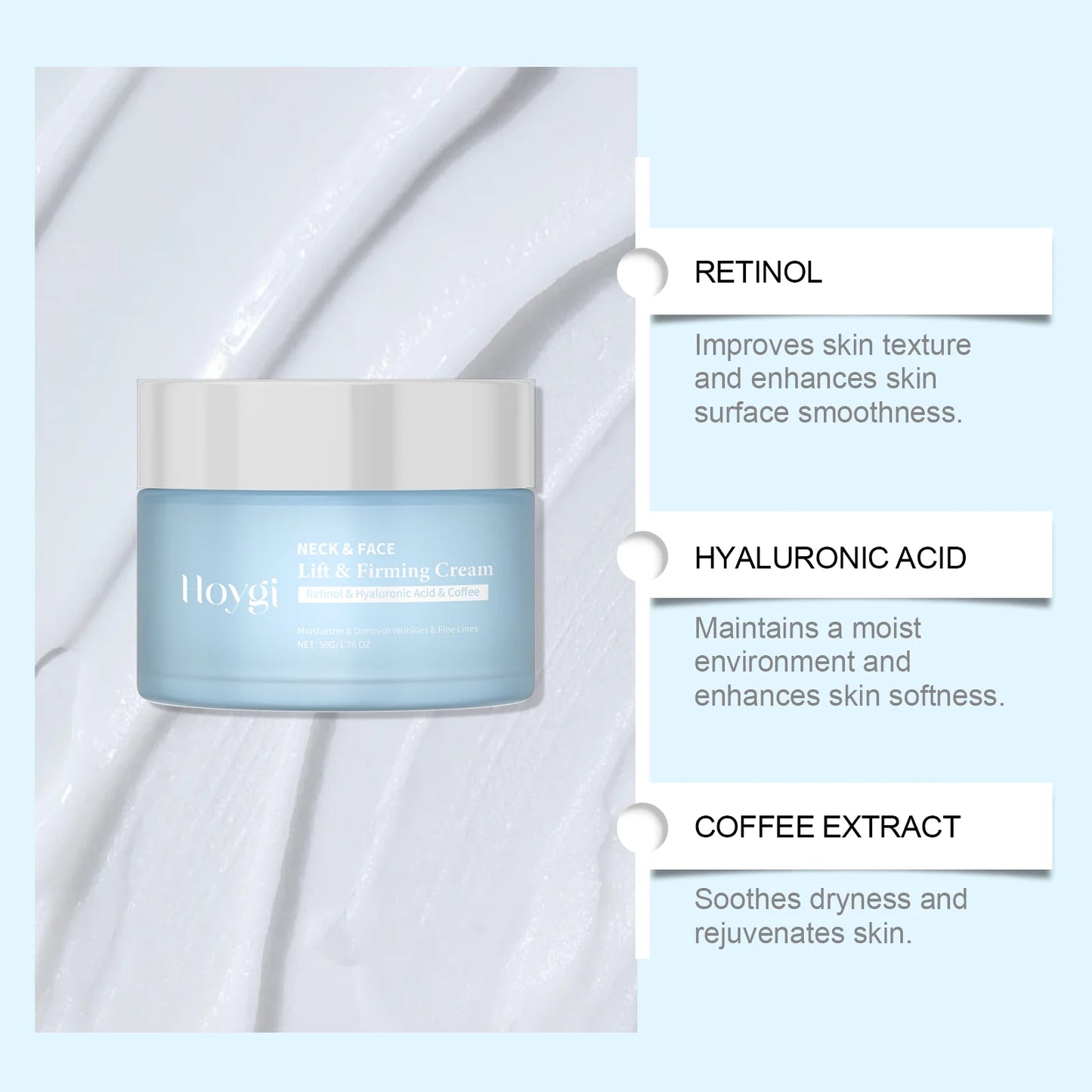 Retinol Firming Neck Cream | Hexapeptide & Collagen, 50mL