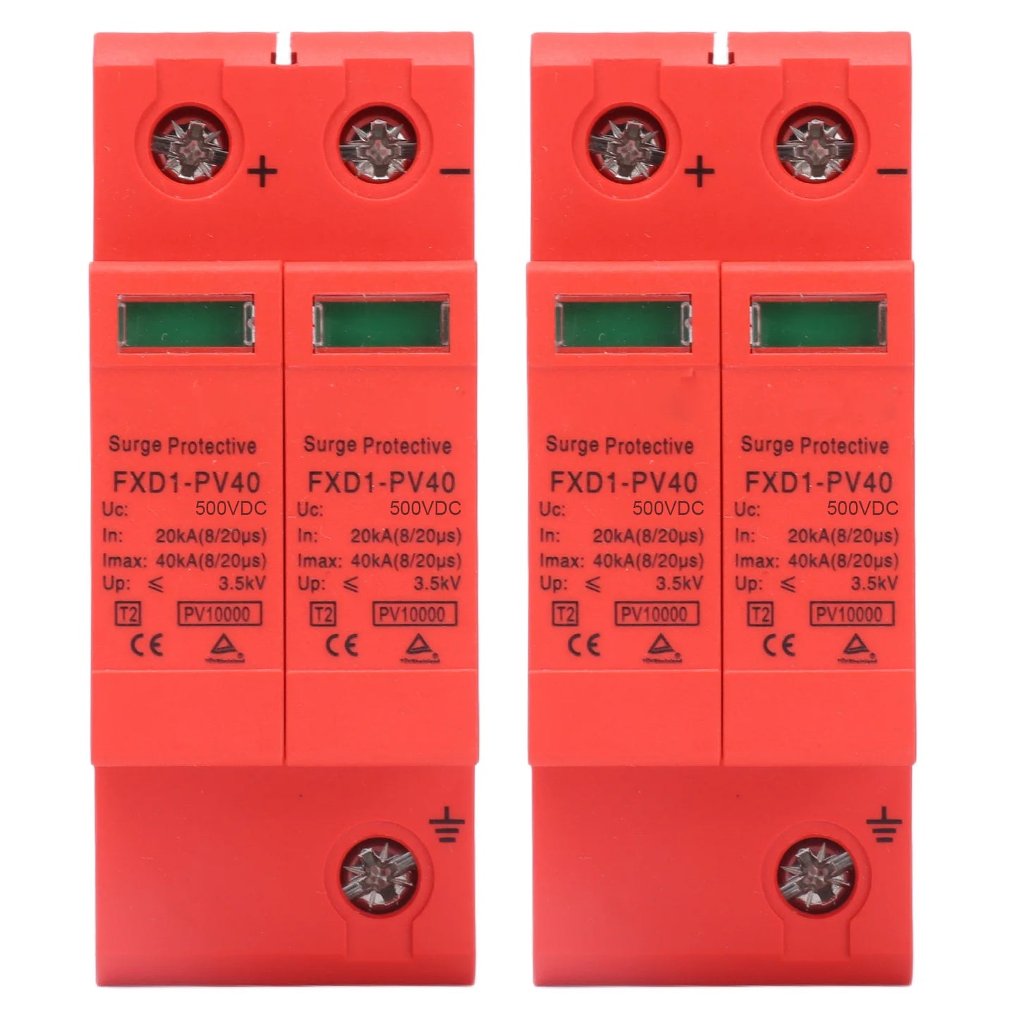 2P Protective Devices Protective Devices Photovoltaic Arrester 2P 40KA FXD1‑PV40 Protective Arrester Device Peaceful Pleasures Health and Wellness 500V