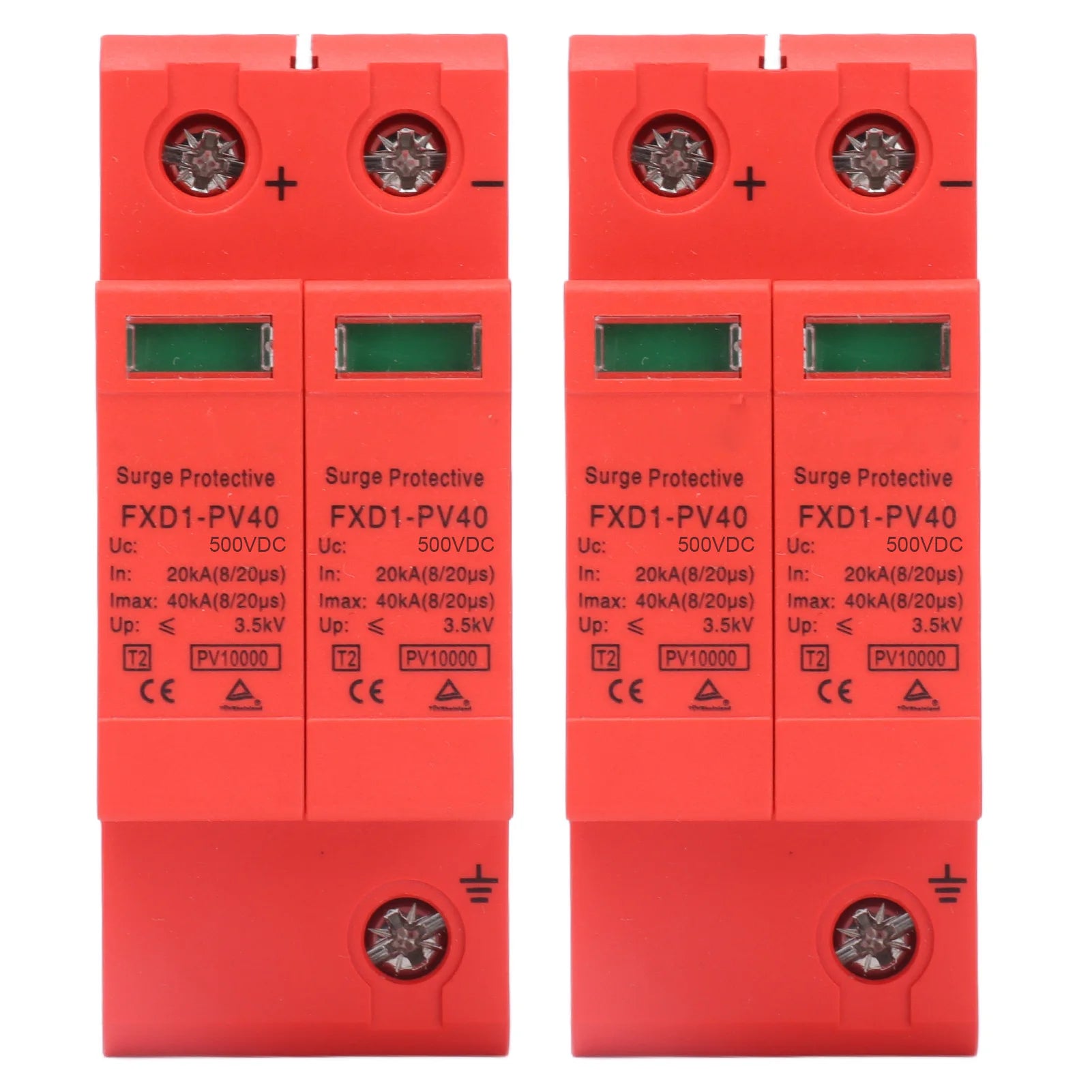 2P Protective Devices Protective Devices Photovoltaic Arrester 2P 40KA FXD1‑PV40 Protective Arrester Device Peaceful Pleasures Health and Wellness 500V