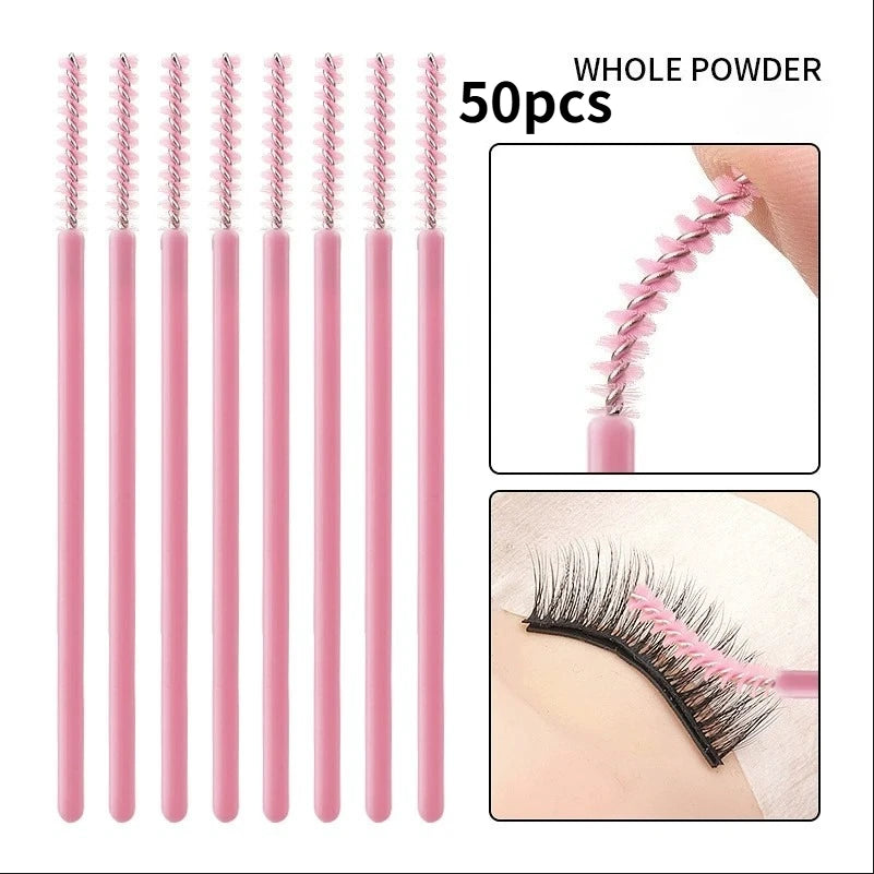 50-Pack Disposable Eyeliner Brushes – Precision Lip & Eye Makeup