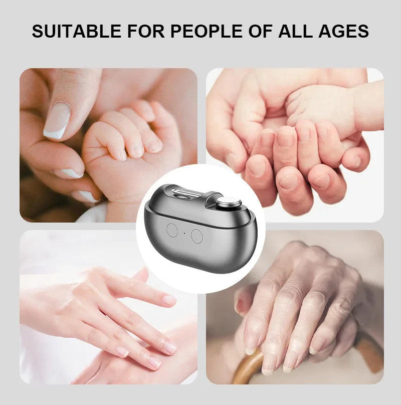 Electric Nail Cutter With Led Light Rechargeable Electric Painless Automatic Trimmer Suitable For Infants And Adults Peaceful Pleasures Health and Wellness