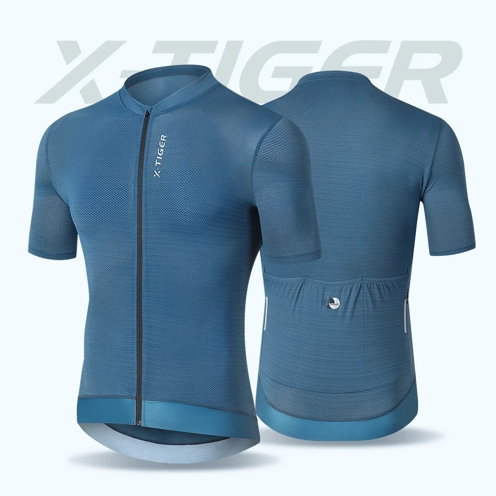 X-TIGER Men's Cycling Jersey Short Sleeve SPF 50 MTB Road Bike