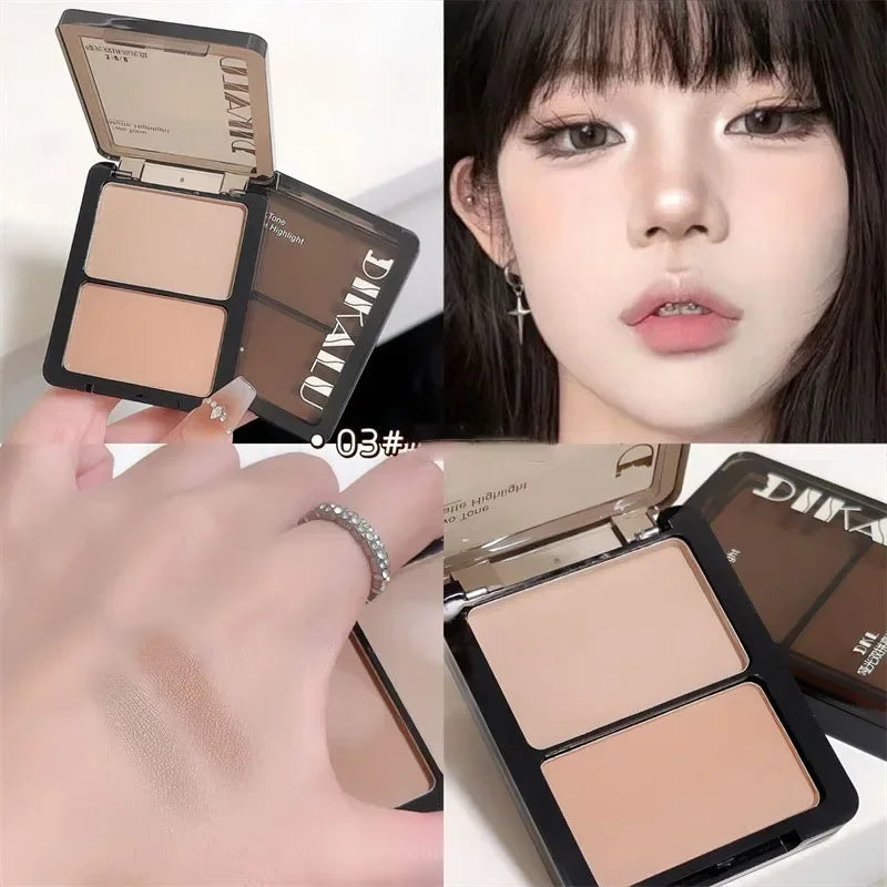 Two-Tone Contour & Highlight Powder Palette | Bronzer Makeup