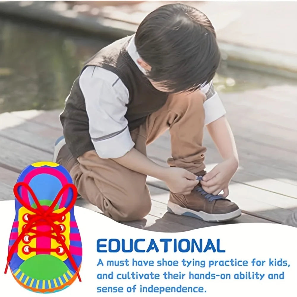 Kids Shoelace Tying Toy | Fine Motor Skills Educational Toy