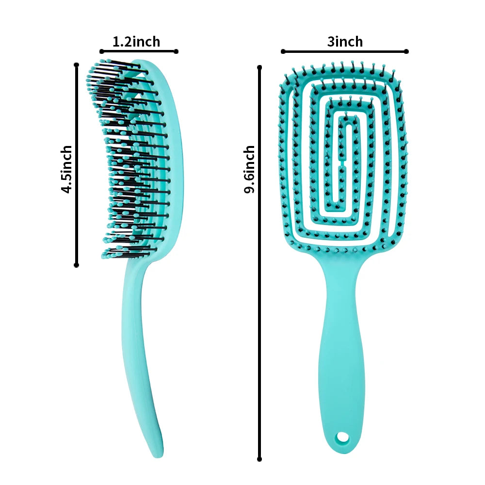 1Pcs Detangling Brush For Women Fast Blow Drying Hollowing Hair Comb Massage Scalp Styling Hairbrush For Afro 3A/4C Black Hair Peaceful Pleasures Health and Wellness