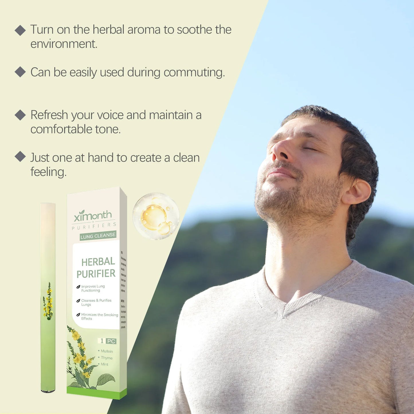 Natural Herbal Aromatherapy Inhaler Stick | Portable Wellness