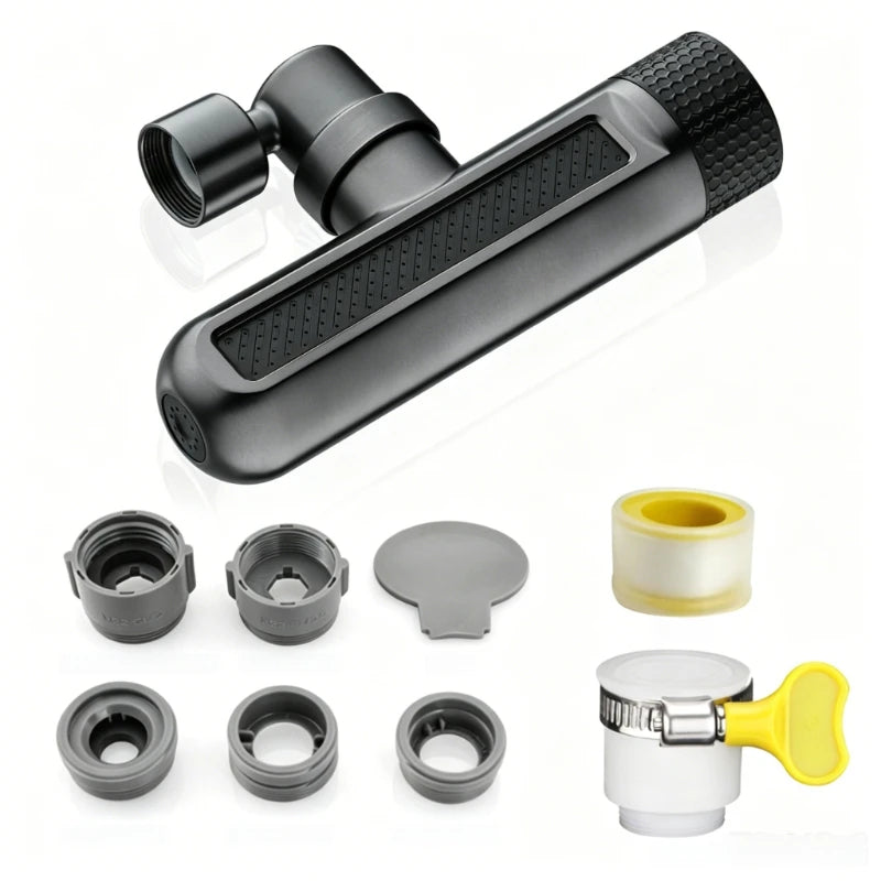 720° Rotating Kitchen Faucet 6 Modes Waterfall Spout Splash-Proof Universal Aerator Multi-Function Faucet Nozzle Extender Peaceful Pleasures Health and Wellness Grey