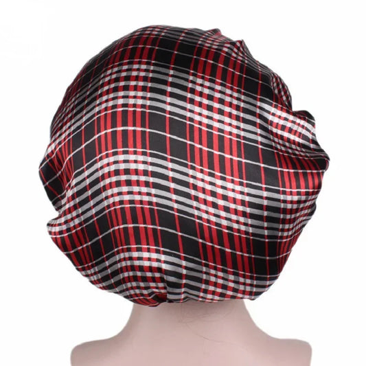 Satin Sleep Bonnet with Elastic Wide Band – Women's Head Wrap Satin Sleep Bonnet Peaceful Pleasures Health and Wellness VIOLET/紫罗兰