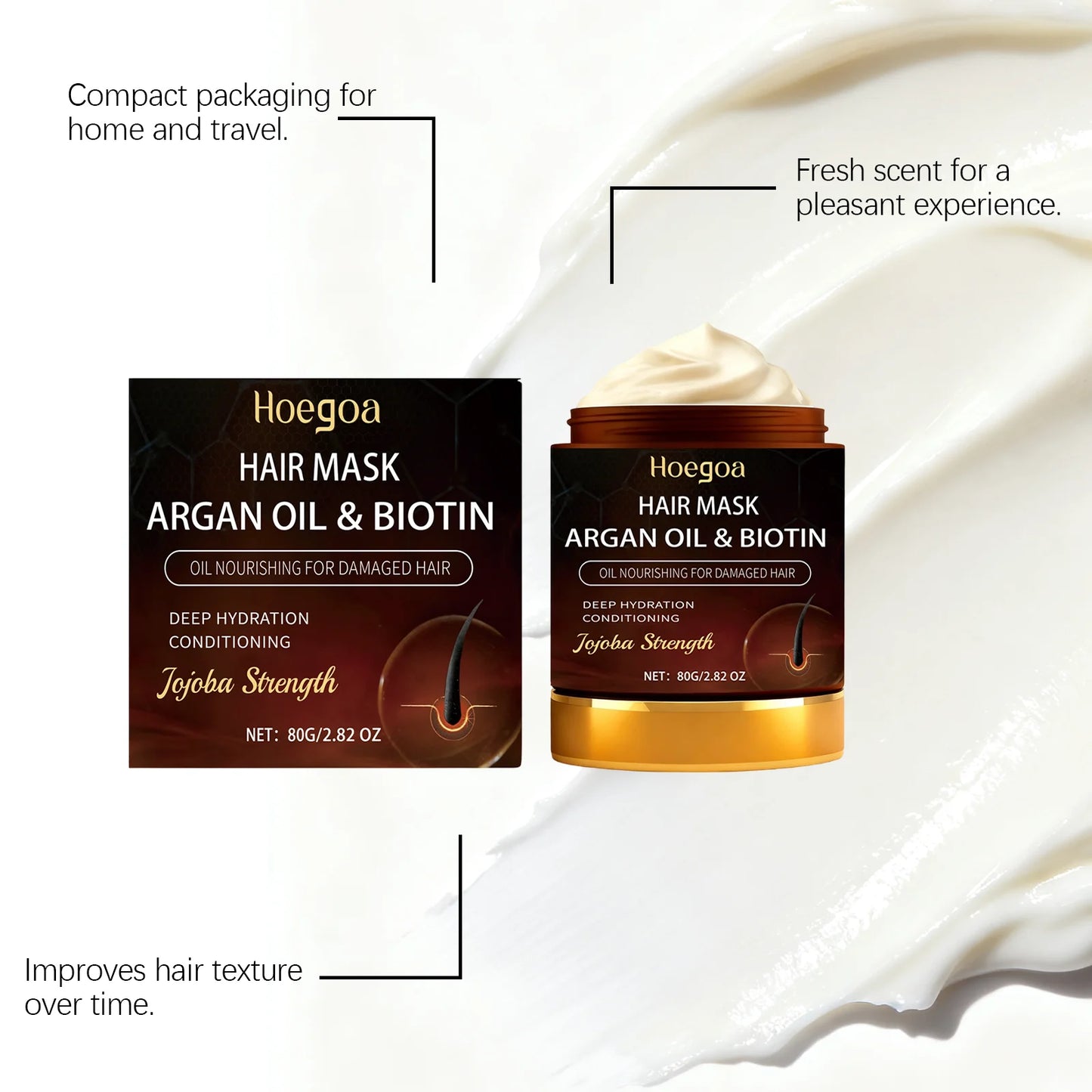 Argan Oil & Biotin Hair Mask – Deep Conditioning Repair Treatment