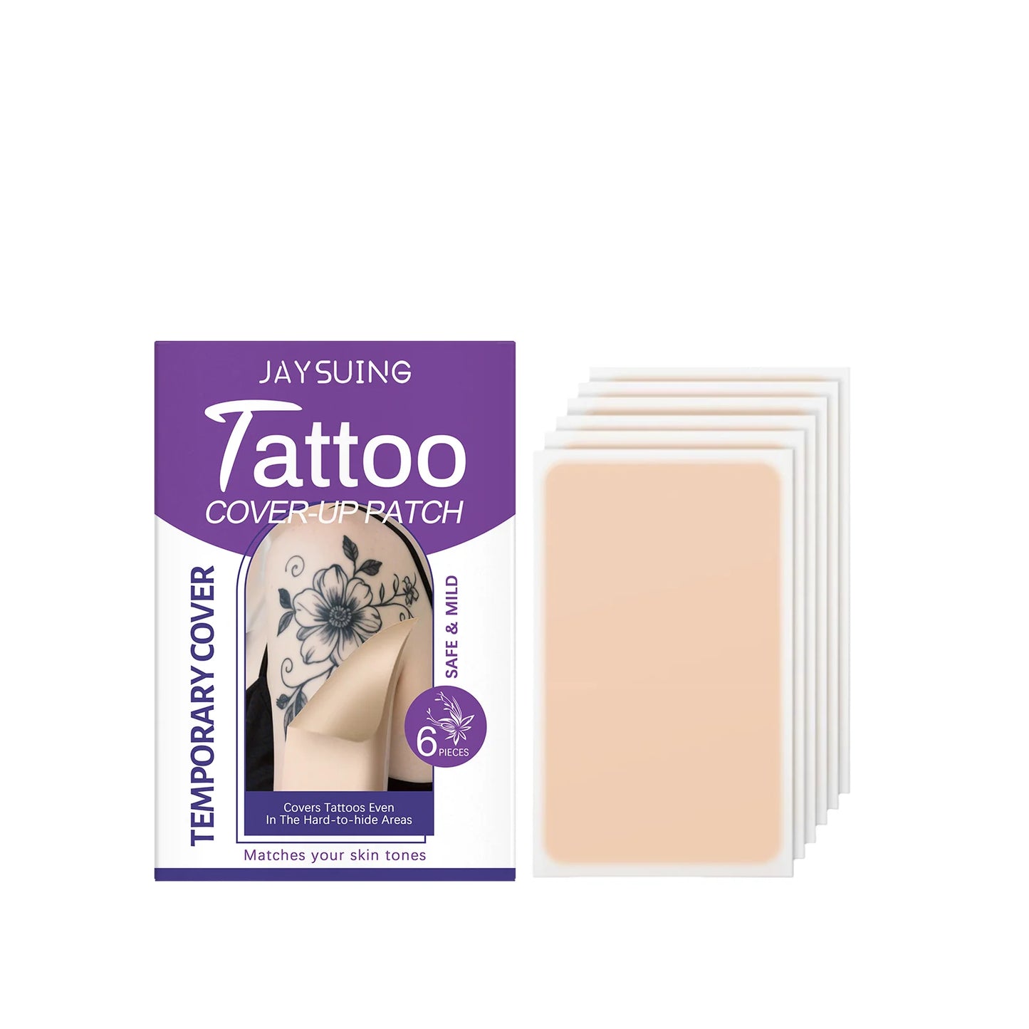 Tattoo Cover Up Patches – Waterproof Invisible Concealer 6pcs