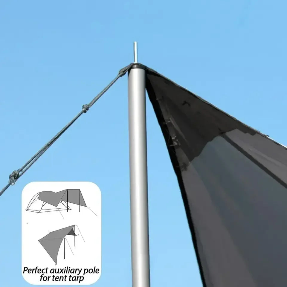 Adjustable Telescopic Tent Poles Set of 2 | Camping Tarp Awning
