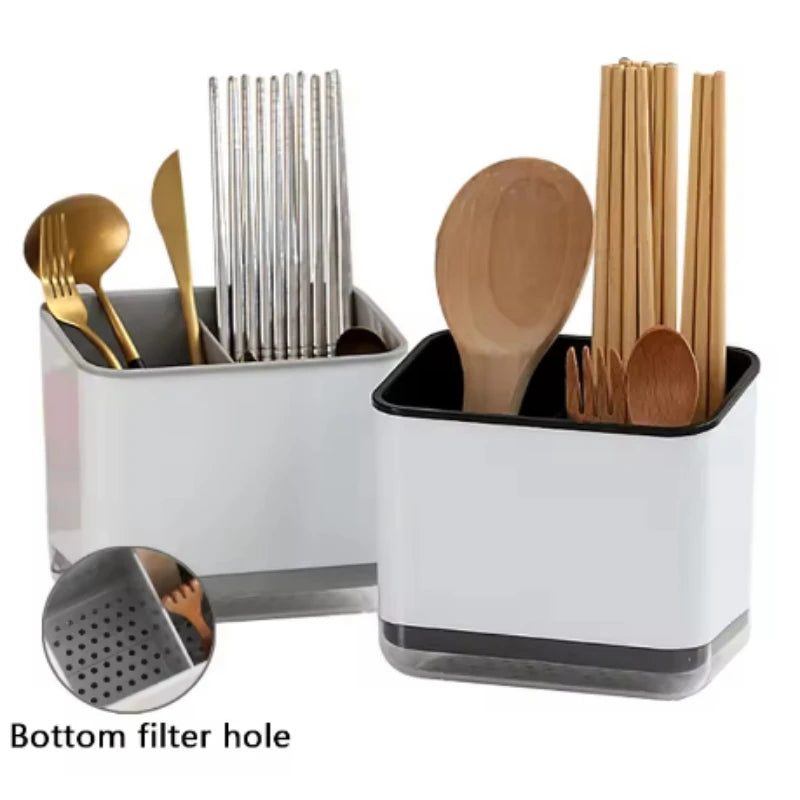 Household Multi-Functional Tableware Rack, Kitchen Tableware Drain Rack, Chopsticks Rack, Spoon, Chopsticks, Fork, Storage Rack Peaceful Pleasures Health and Wellness