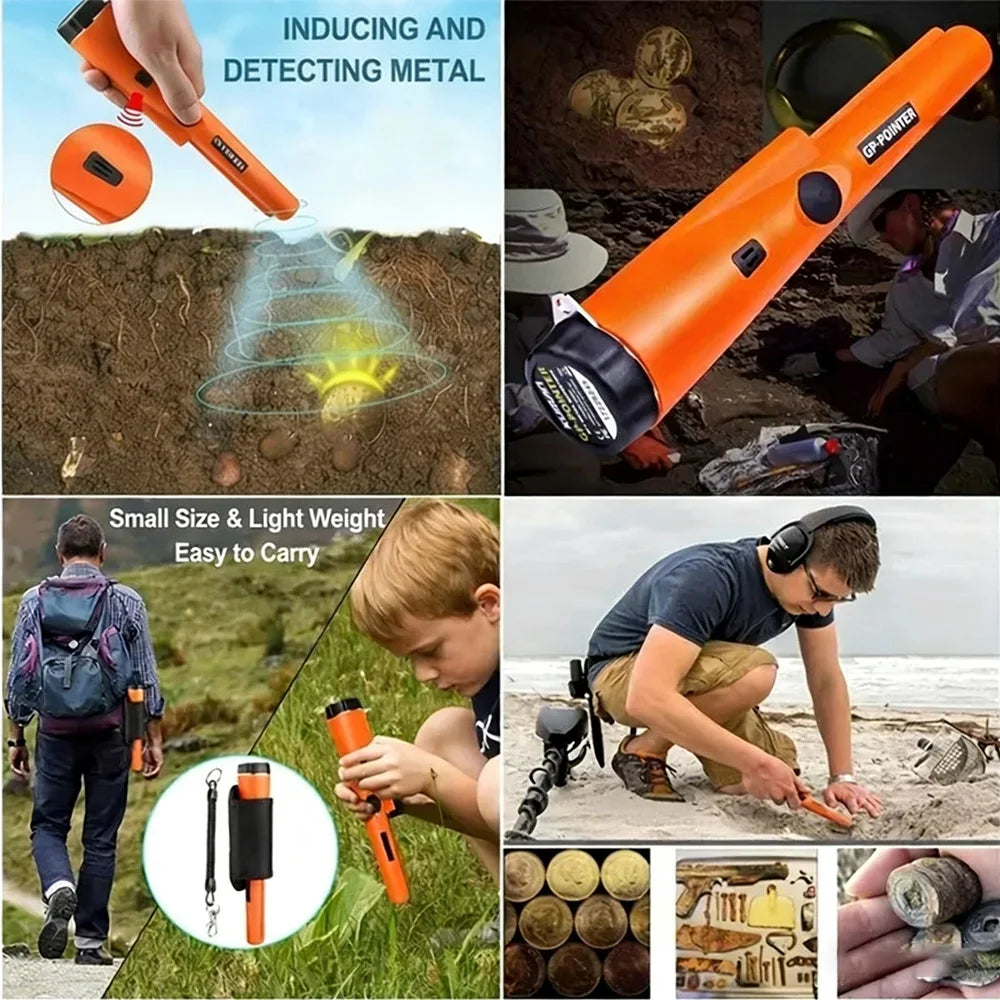 Handheld Metal Detector Metal Pinpointing Rod Detector GP-pointer Waterproof IP66 Metal Gold Detector Tester For Coin Gold Peaceful Pleasures Health and Wellness