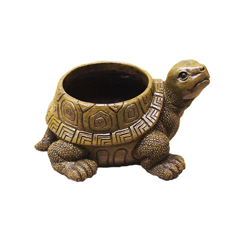Cartoon Turtle Succulent Resin Planter | Micro Garden Pot