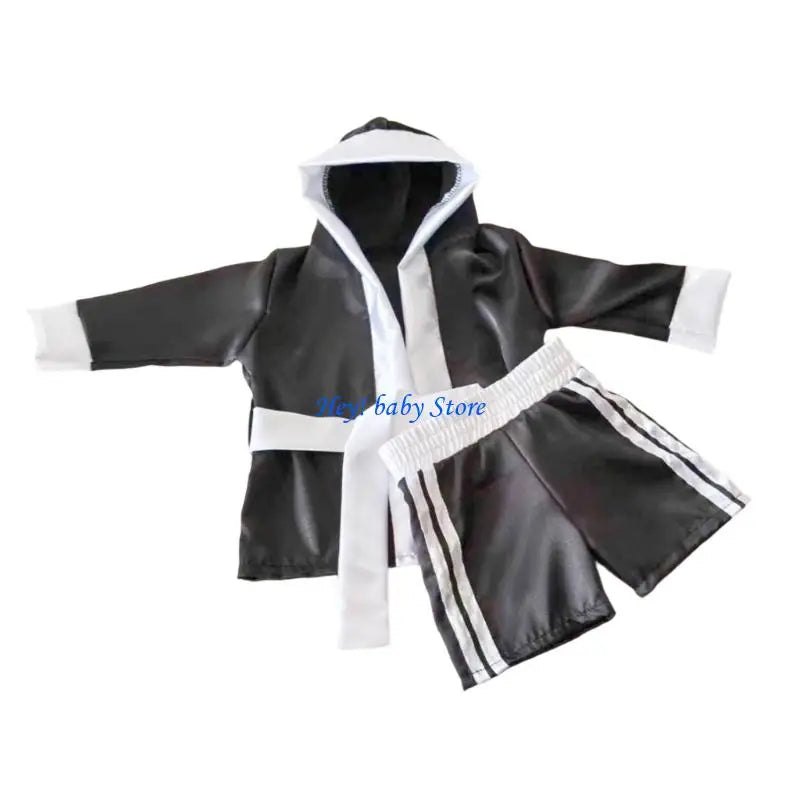 Newborn Boxing Photography Costume | Baby Robe & Shorts Set