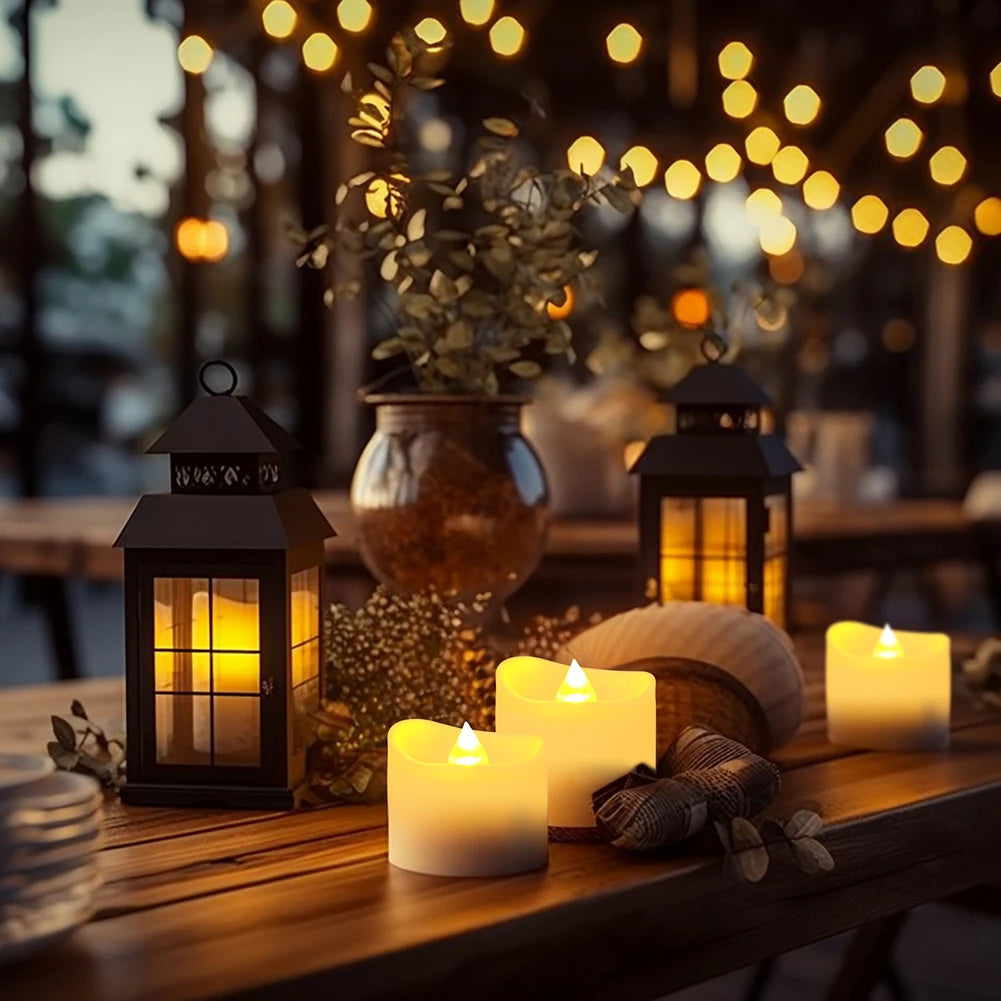 LED Tea Lights with Remote Control lameless Tealights Candles Battery Operated Flickering Tea Lights for Christmas Halloween Dec Peaceful Pleasures Health and Wellness