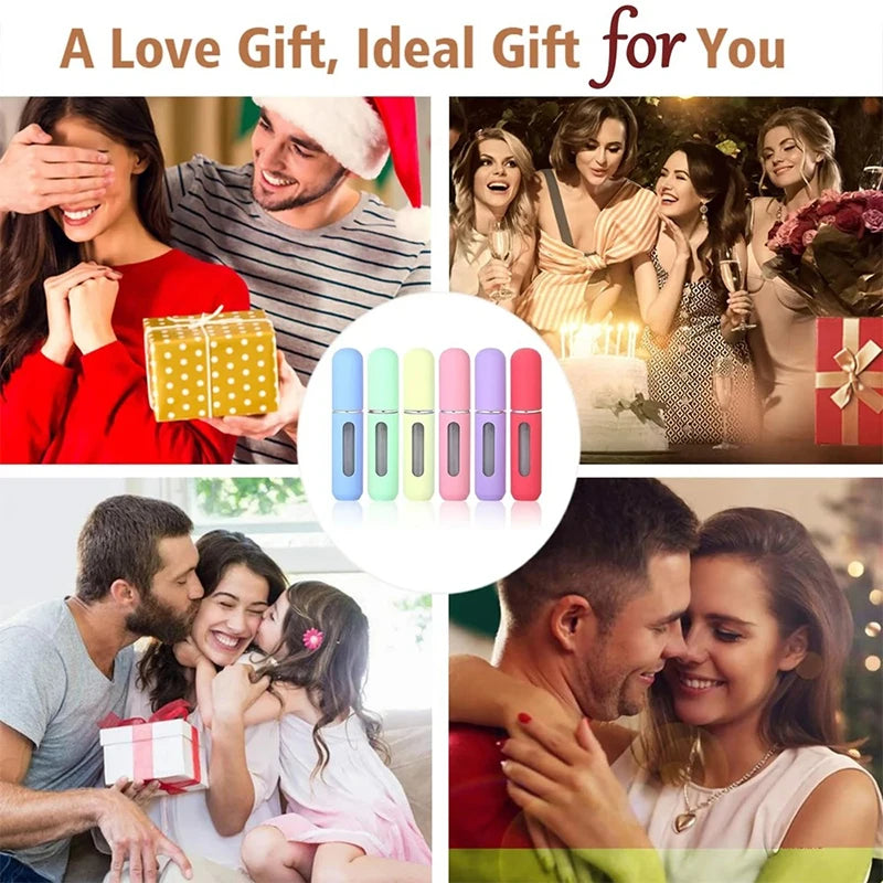 2026 Mini Perfume Bottle 5ML 1/3/6PCS Candy Color Refillable Travel Spray Bottles Press Bottom Filling Dispenser Bottle ﻿ Peaceful Pleasures Health and Wellness