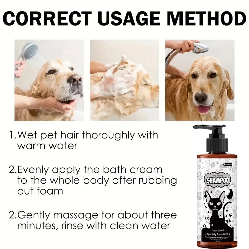 Gentle Pet Shampoo & Shower Gel for Cats & Dogs – 250g Pet Grooming Shampoo Peaceful Pleasures Health and Wellness