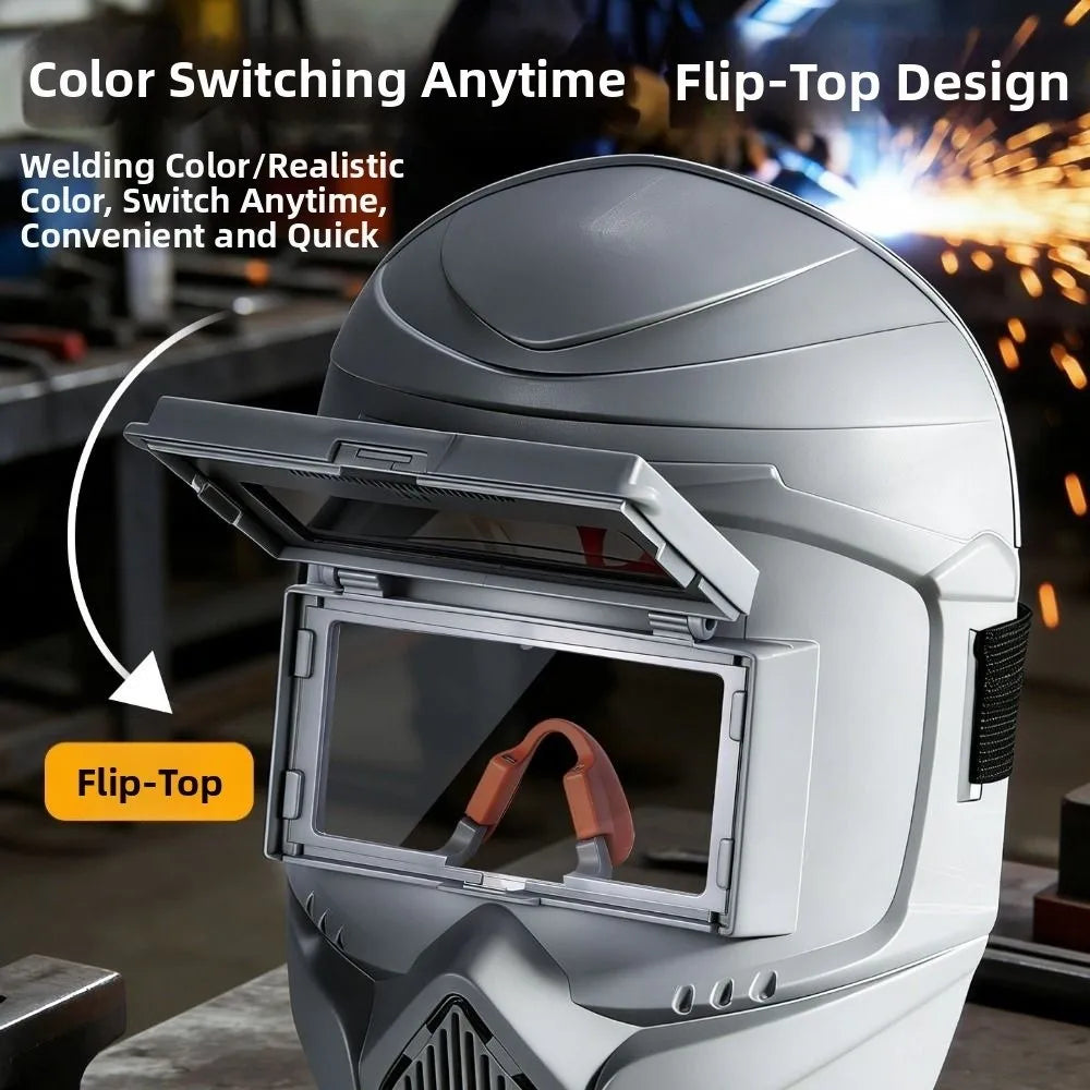Auto-Darkening Welding Helmet | HD Flip-Up Lens, PP Shield
