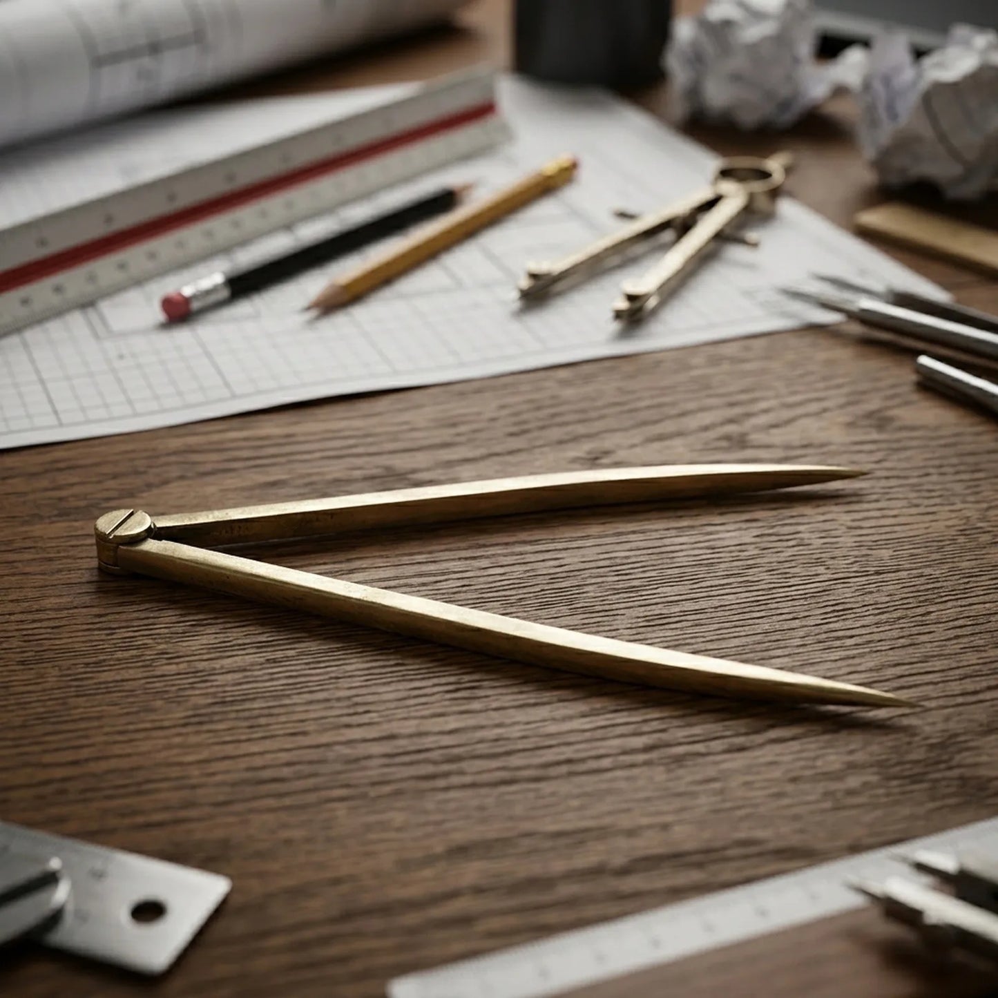 Brass Chart Divider Straight Line Drawing Tool Architecture