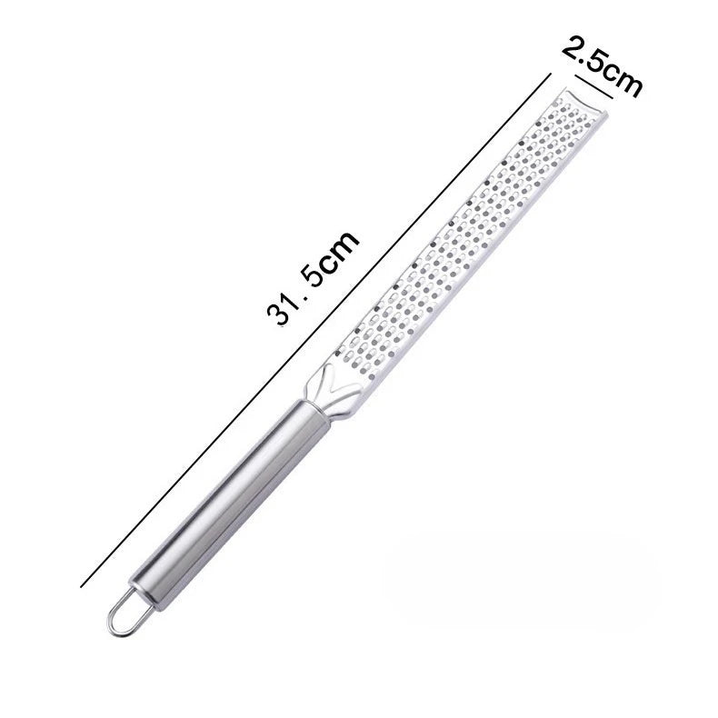 Stainless Steel Handheld Cheese Grinder Garlic Grater Vegetable Fruit Grinder Lemon Zester Citrus Ginger Cheese Grinding Tools Peaceful Pleasures Health and Wellness as show