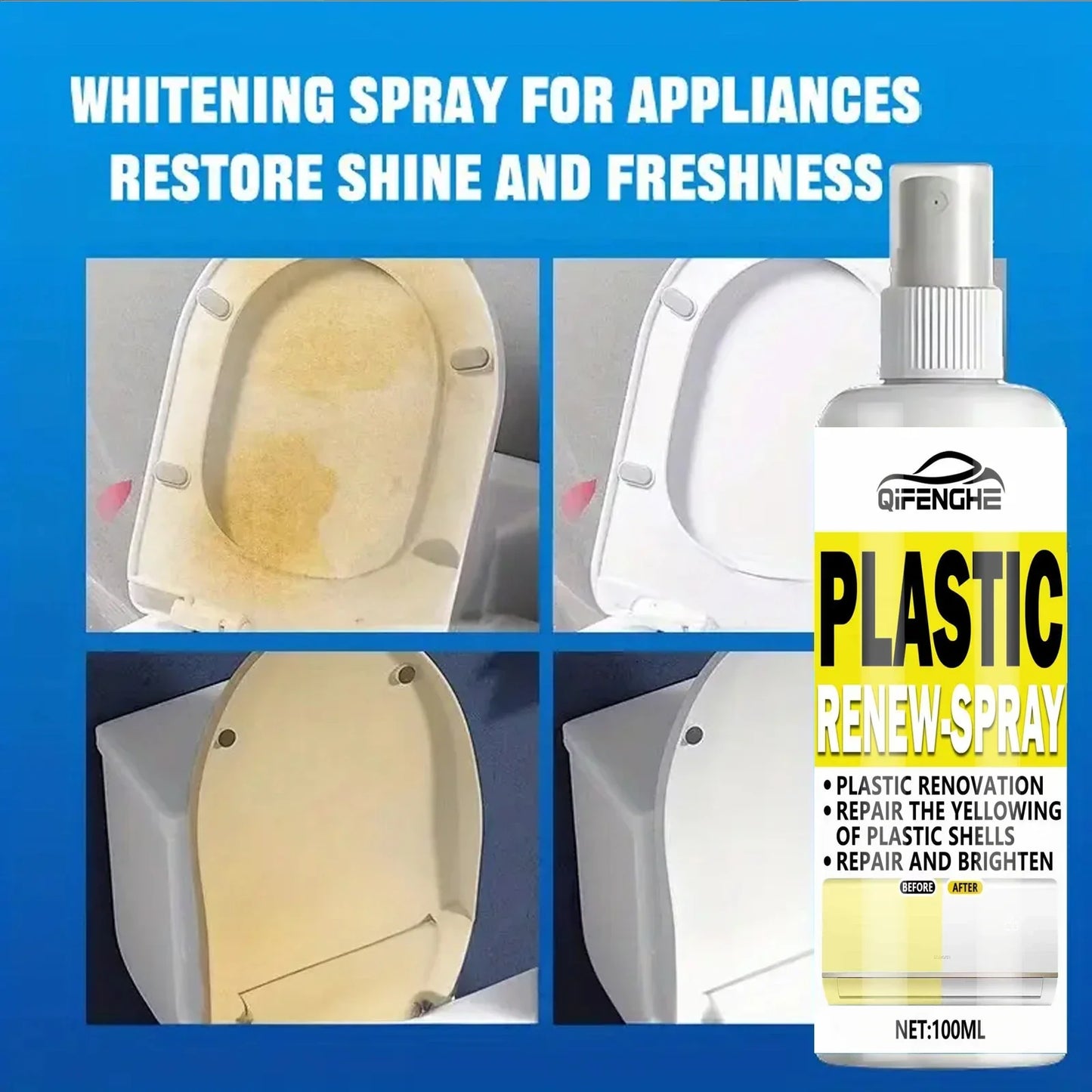 Plastic Yellowing Repair Agent 100ml – Whiten & Restore Plastic