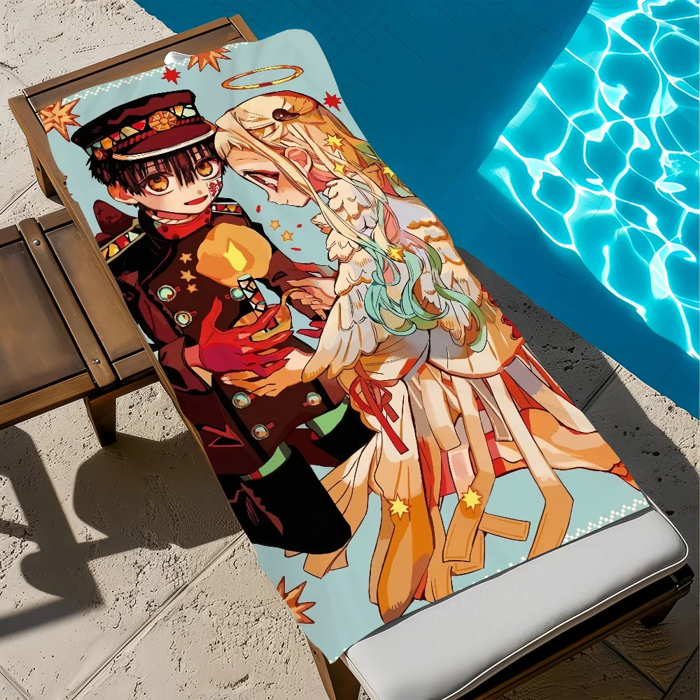Hanako Kun Quick-Dry Microfiber Beach Towel | 11 Sizes Microfiber Beach Towel Peaceful Pleasures Health and Wellness