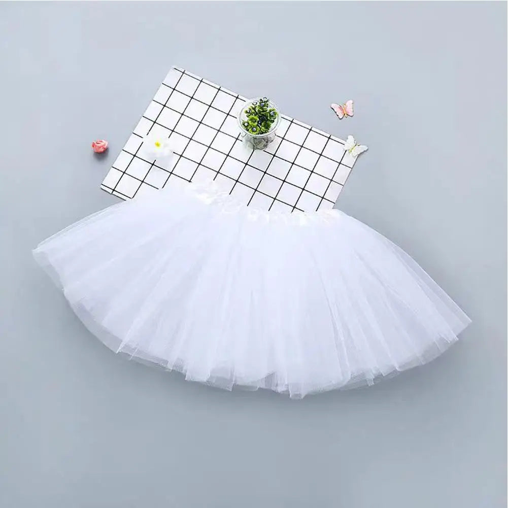Girls' 3-Layer Tulle Tutu Skirt – Ballet & Party Ages 2–8