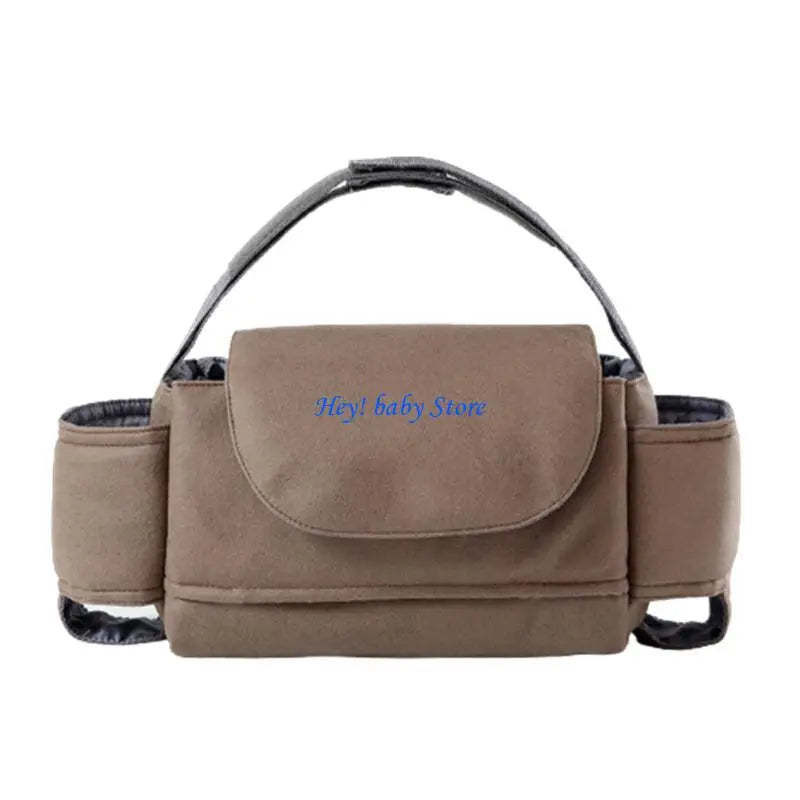 Baby Stroller Caddy Organizer | Insulated Cup Holder & Pockets
