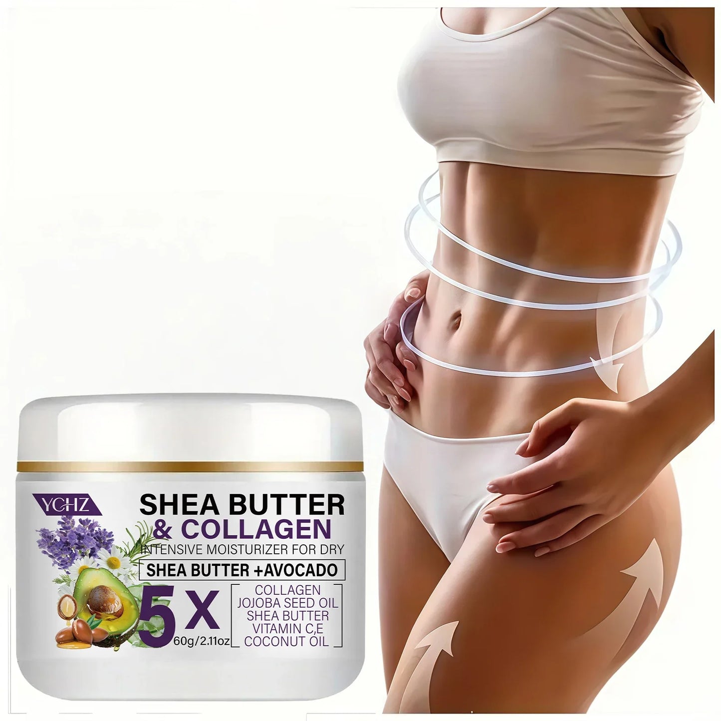 Shea Butter Collagen Firming Body Cream 60g | YCHZ