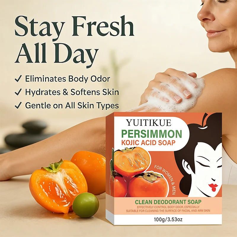 YUITIKUE Kojic Acid & Persimmon Deodorant Soap – 100g