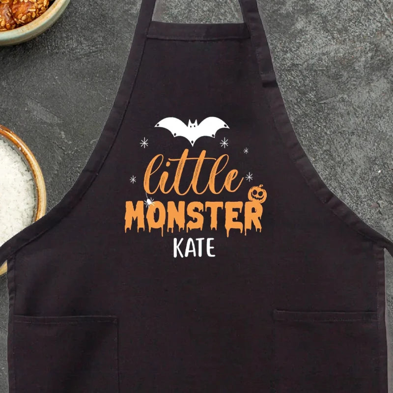Personalized Little Monster Kids Halloween Apron | Boys & Girls
