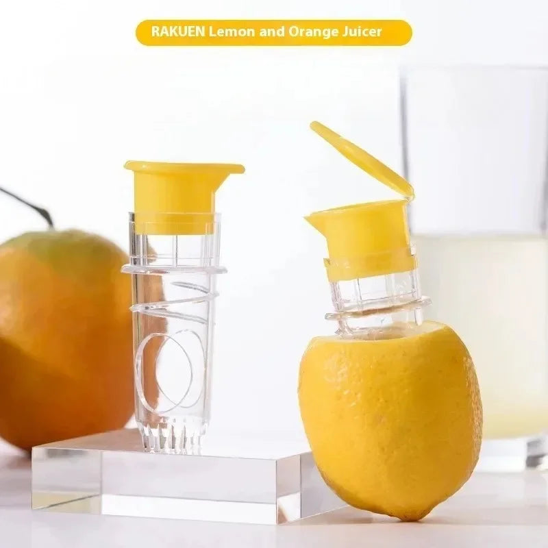 2PCS Lemon Squeezer Plastic Resuable Lightweight Juices Reamer Washable Manual Juices Portable kitchen Reamer Built in Filter Peaceful Pleasures Health and Wellness