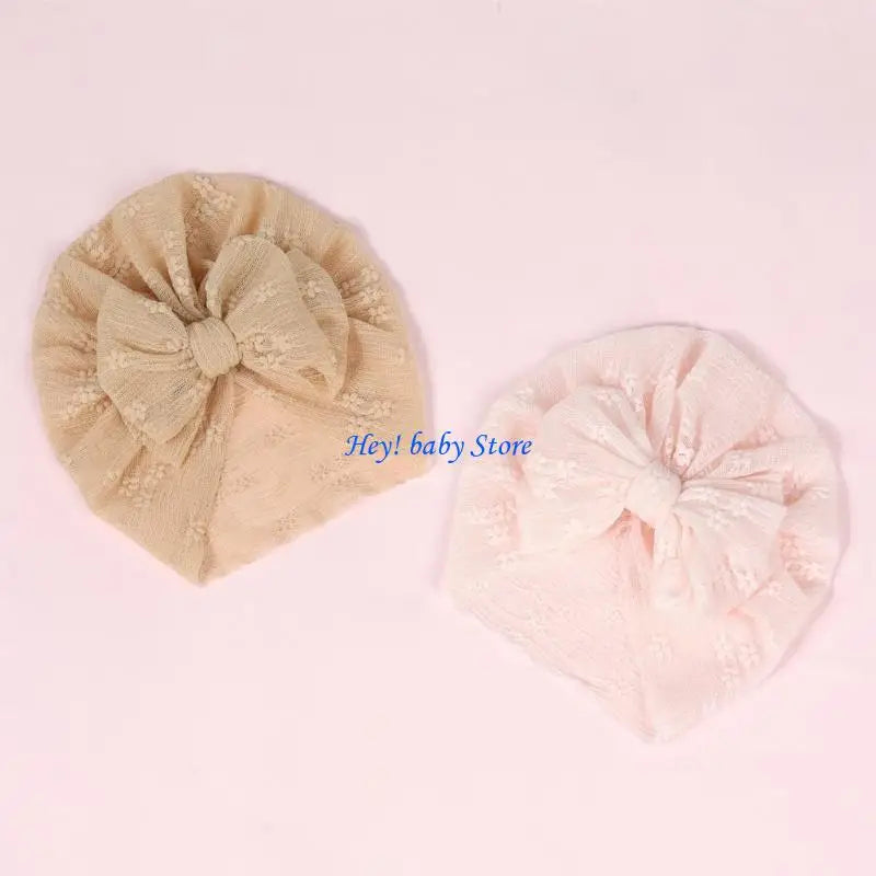 Newborn Baby Girl Turban Hat | Knit Beanie Headwrap Hospital Cap