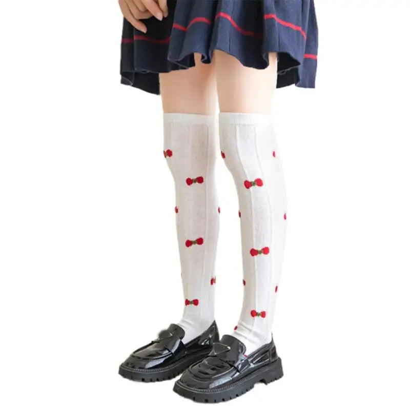 Girls Bowknot Over-the-Knee Socks | Long Boot Stockings 7–12Y