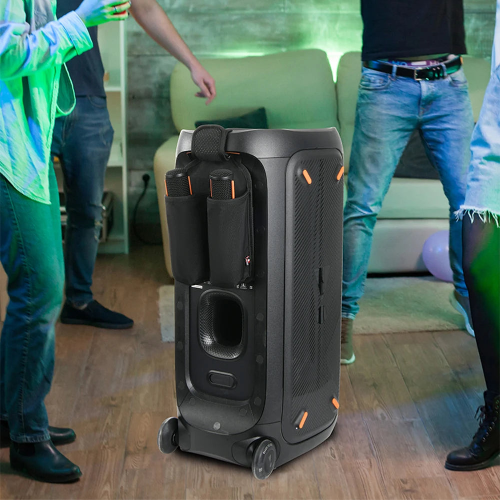 900D Thickened Nylon Mic Organizer for jbl PartyBox Series 110/120/310/320/710/Ultimate Built-in PP Board Anti-Slip Strap Holder Peaceful Pleasures Health and Wellness