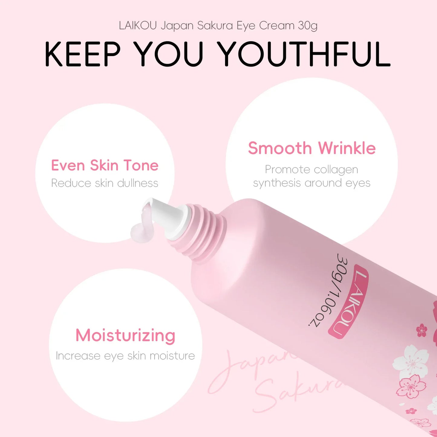 LAIKOU Japan Sakura Eye Cream 30g – Brighten & Moisturize
