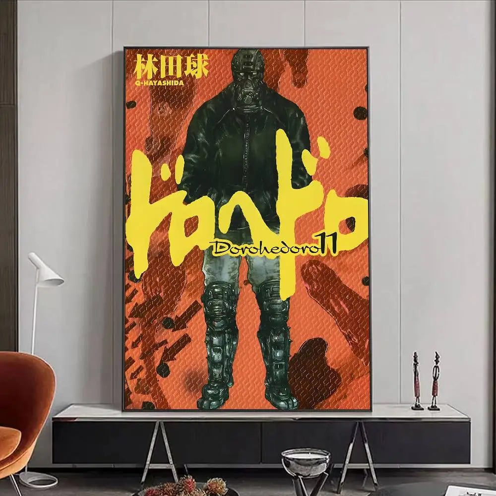 Dorohedoro Anime Figure Horror Monster Poster HD art poster for home living room bar office decoration sticky, waterproof Peaceful Pleasures Health and Wellness