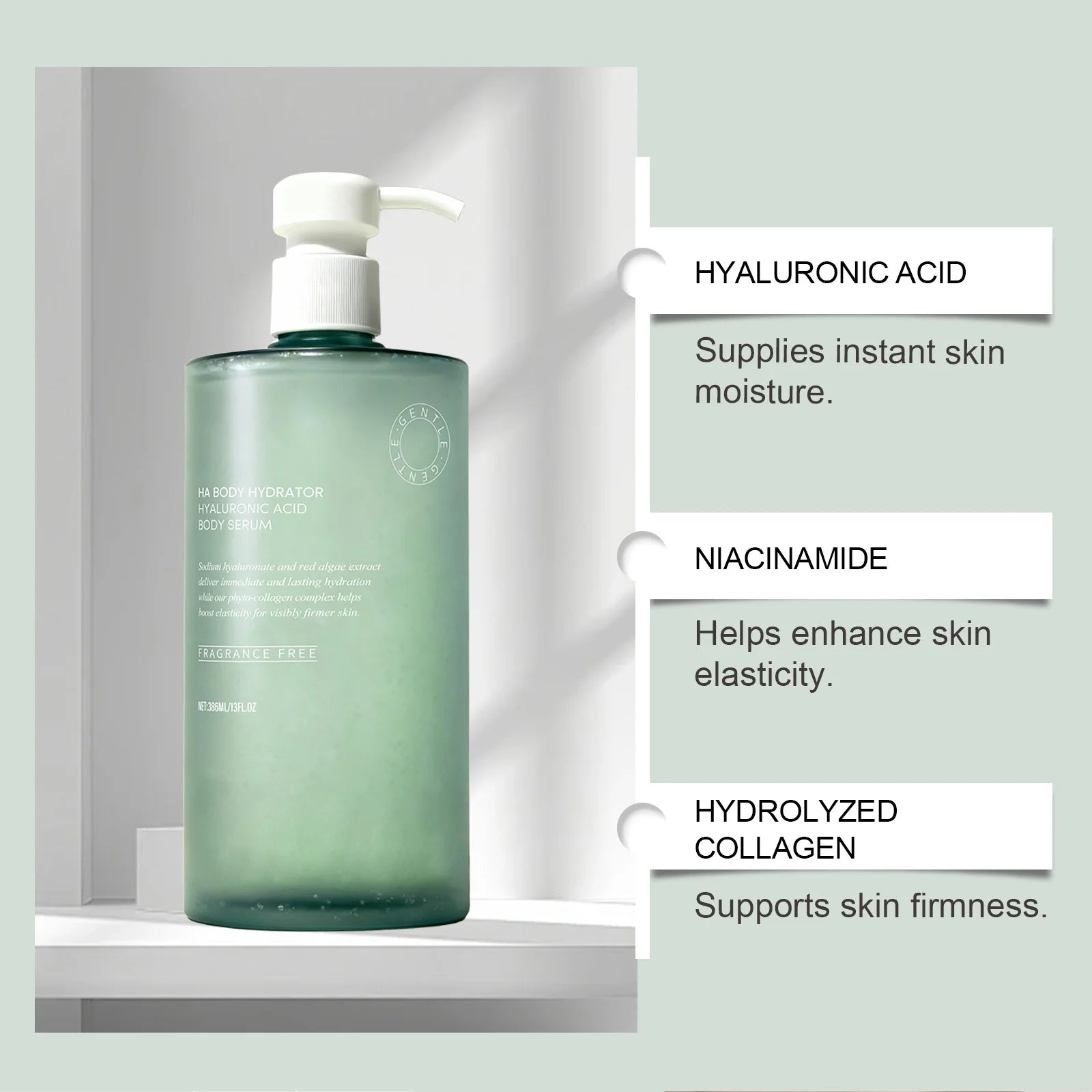 Hyaluronic Acid Body Serum – Deep Hydration 386ml Peaceful Pleasures Health and Wellness